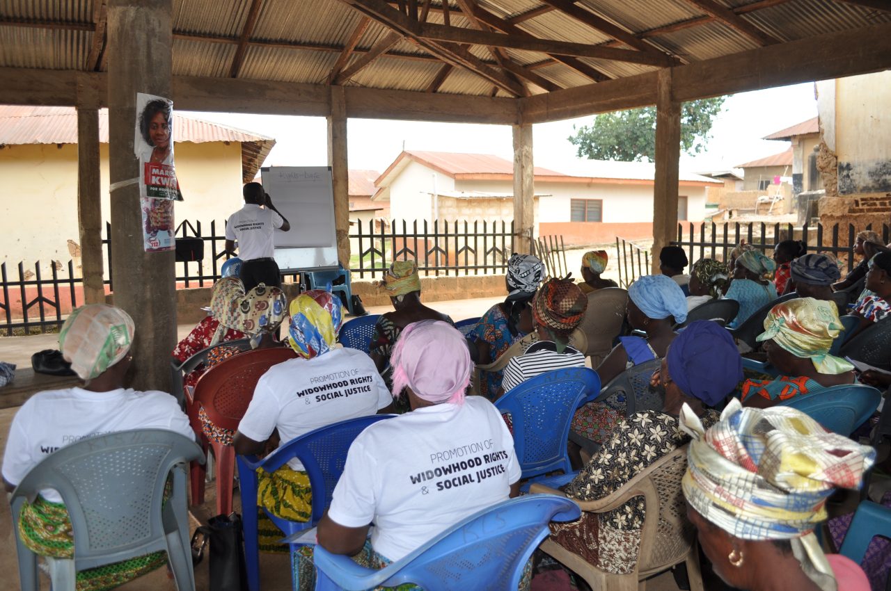 Training the Widows on their Rights at Lolobi 8